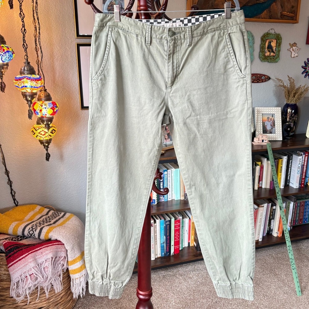 Vans Off The Wall Elastic Cuff Skate Chino Pants‎ Size 36 Tapered Streetwear